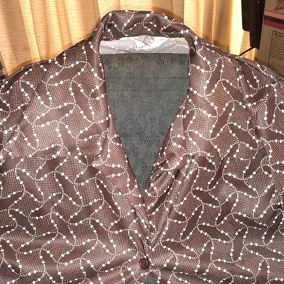 The Dorce Tops - Vintage Retro 1970s Spear Point Collar Shirt, The Dorce, Made in Poland …